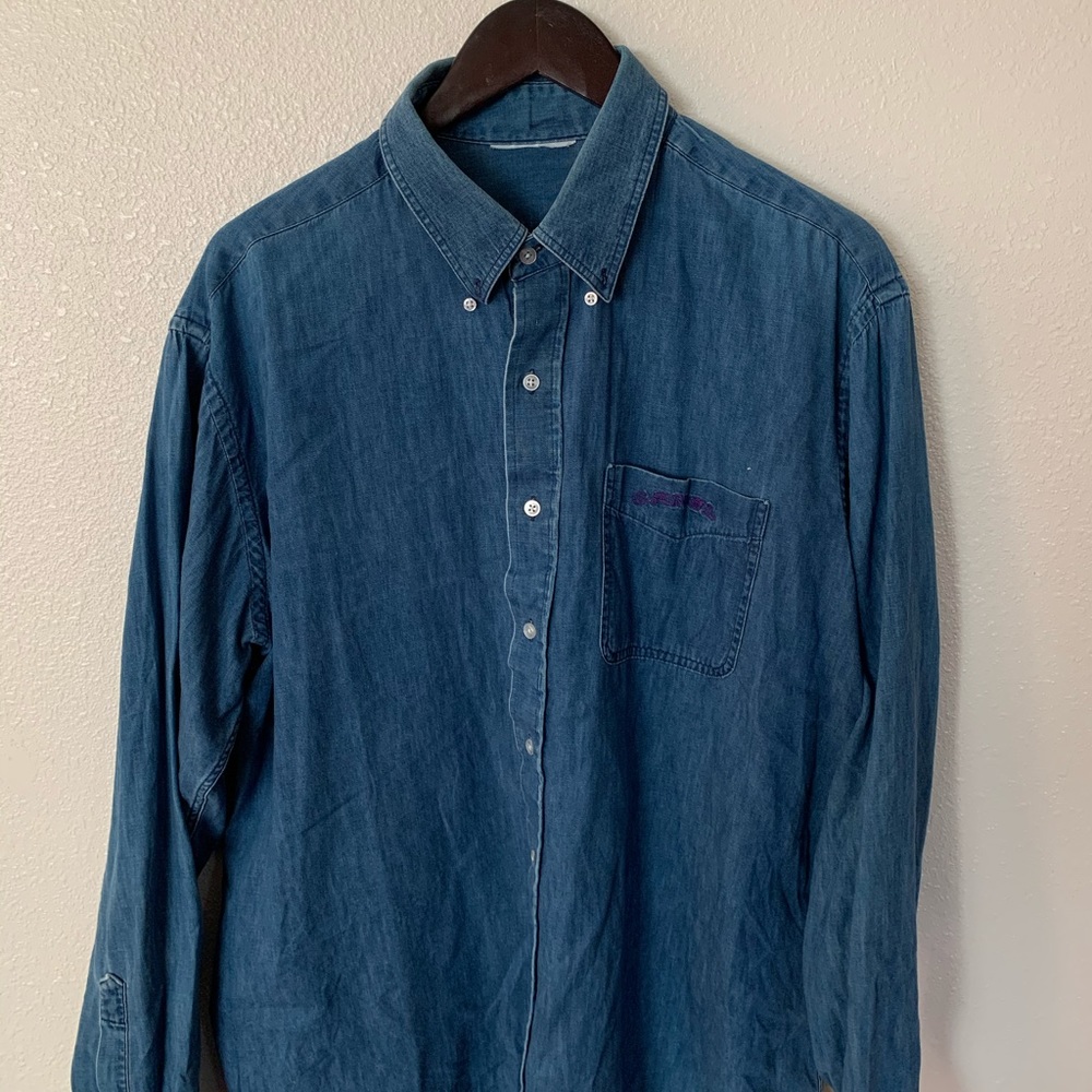 Vintage Camel 90’s Denim Dress Shirt